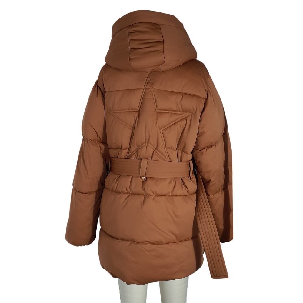 Avec Les Filles Belted Cedar Water Resistant Hooded Puffer Jacket Size S - Picture 3 of 7